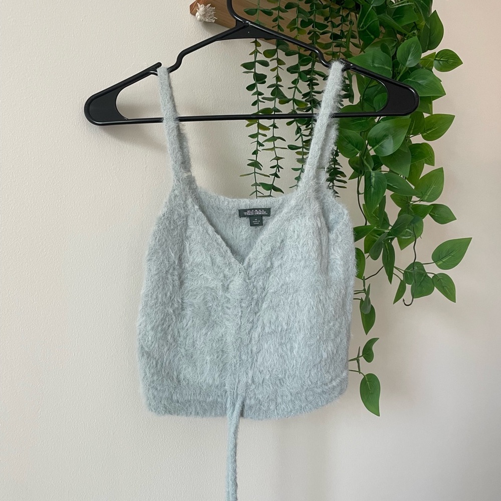 Fuzzy crop top